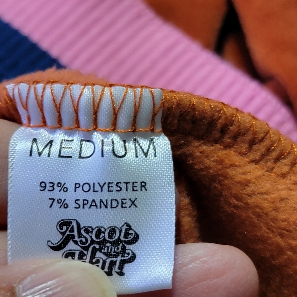 Ascot and Hart Velour Sweatshirt Rust Size M - Picture 11 of 11